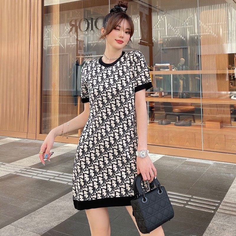 Very popular! Almost sold out Dior copy short dress oblique short sleeves dej54381 Very popular! Almost sold out Dior copy short dress oblique short sleeves dej54381