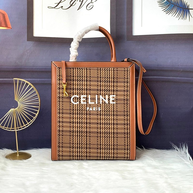 Tracked shipping Celine Shoulder Bag Replica Small Vertical Cabas Natural Tan Cei00459