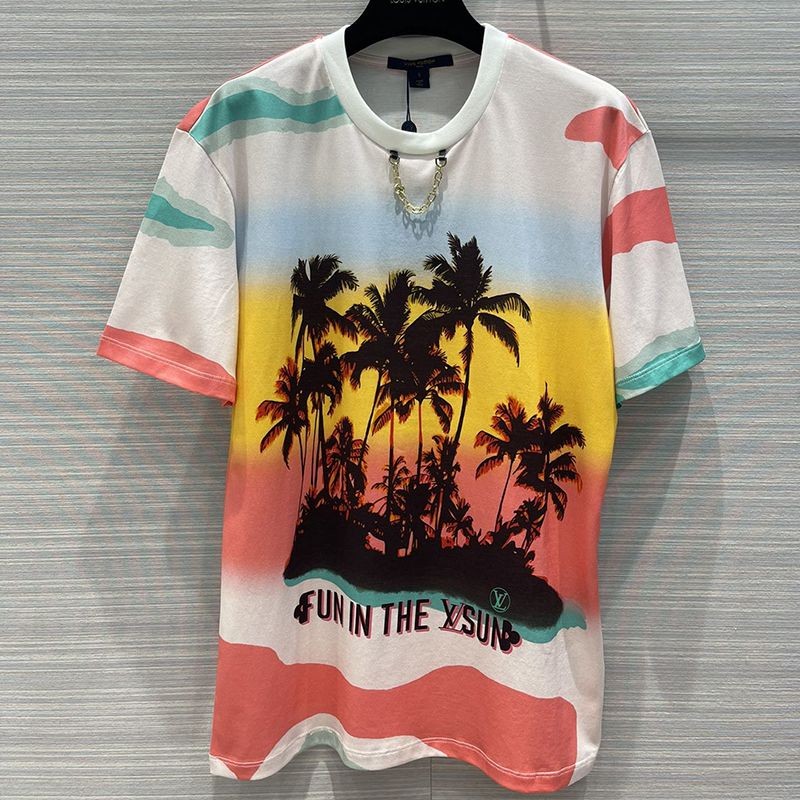 Rare Louis Vuitton T-shirt replica tropical print vul43986 Rare Louis Vuitton T-shirt replica tropical print vul43986