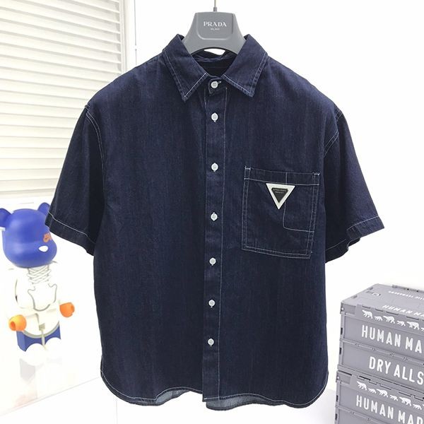 Best Price Guaranteed Bottega Veneta Replica Cropped Denim Shirt boa05541