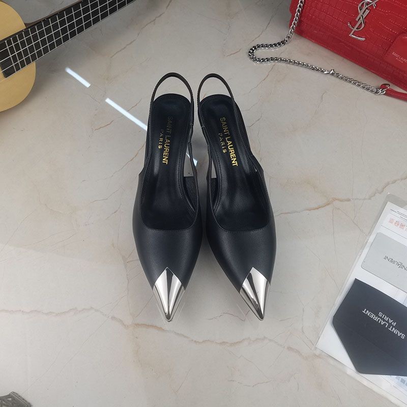 Very popular Saint Laurent replica LOLA Monogram denim logo sandals Sax82486