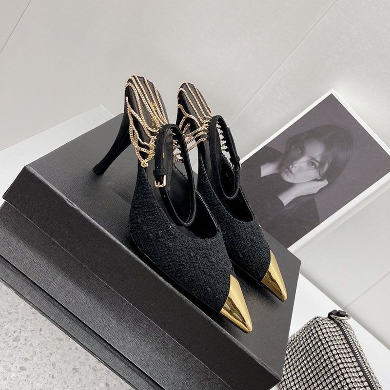 Cute Saint Laurent LOLA Monogram Denim Logo Sandals Replica Say17632