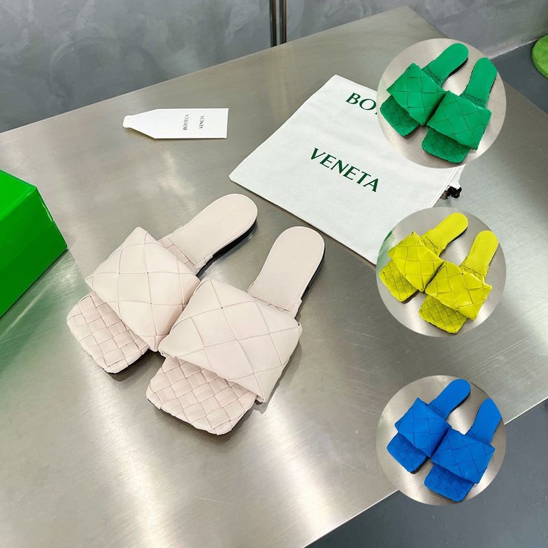 Rare Bottega Veneta Rubber Lido Flat Sandals Replica Quilted boz50278