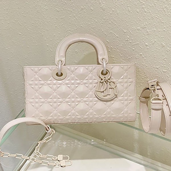 Cute [Dior] LADY D-JOY Bag Replica Cannage Calfskin deh42749