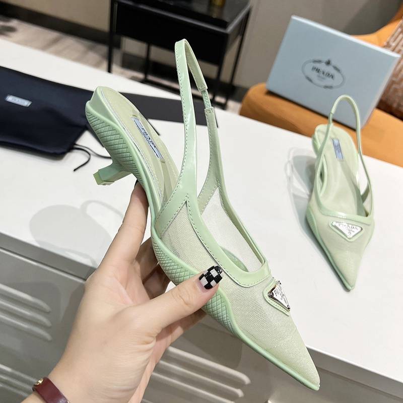 Rapidly rising in popularity! Prada cat heel sandals replica pul19120