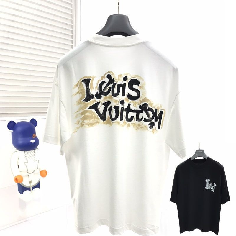 Eye-catching colors Louis Vuitton Escal Printed T-shirt replica 2 colors vui20578 Eye-catching colors Louis Vuitton Escal Printed T-shirt replica 2 colors vui20578