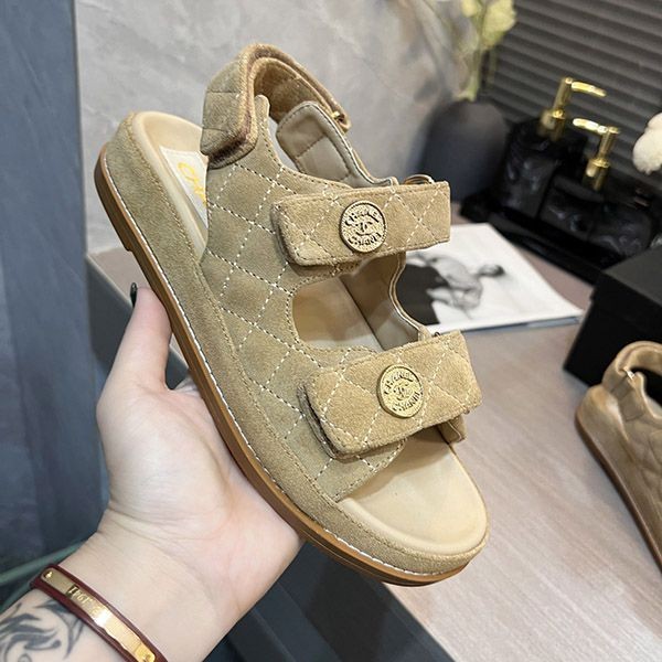 Popularity rising Chanel fake footbed sandals shy54246