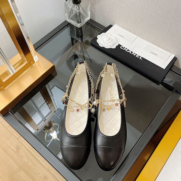 Competition for Chanel's new classic ladies' low-heel pumps, fake shz61269