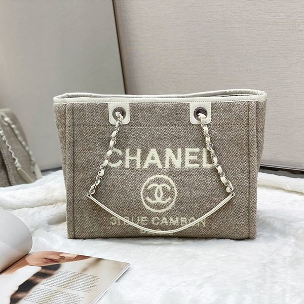 New color ☆ Rare * Chanel Deauville Shopping Bag Replica Shipping included shf12842