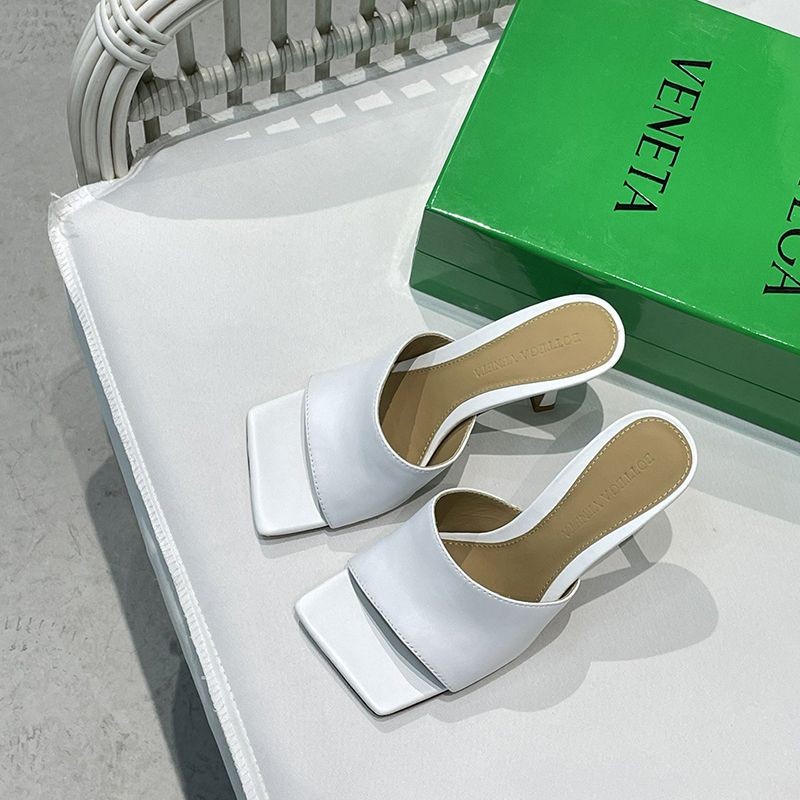 Love at first sight? Fake Bottega Veneta mules stretch sandals for women boe09285