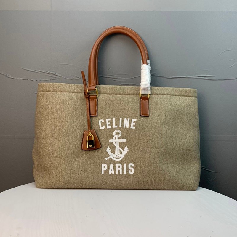 21NEW■Celine Tote Bag Replica■Horizontal Cabas Anchor Print☆Tax Included 190062DFT02NT