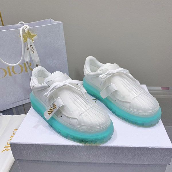 Love at first sight? Dior ID sneakers replica white green deu18717