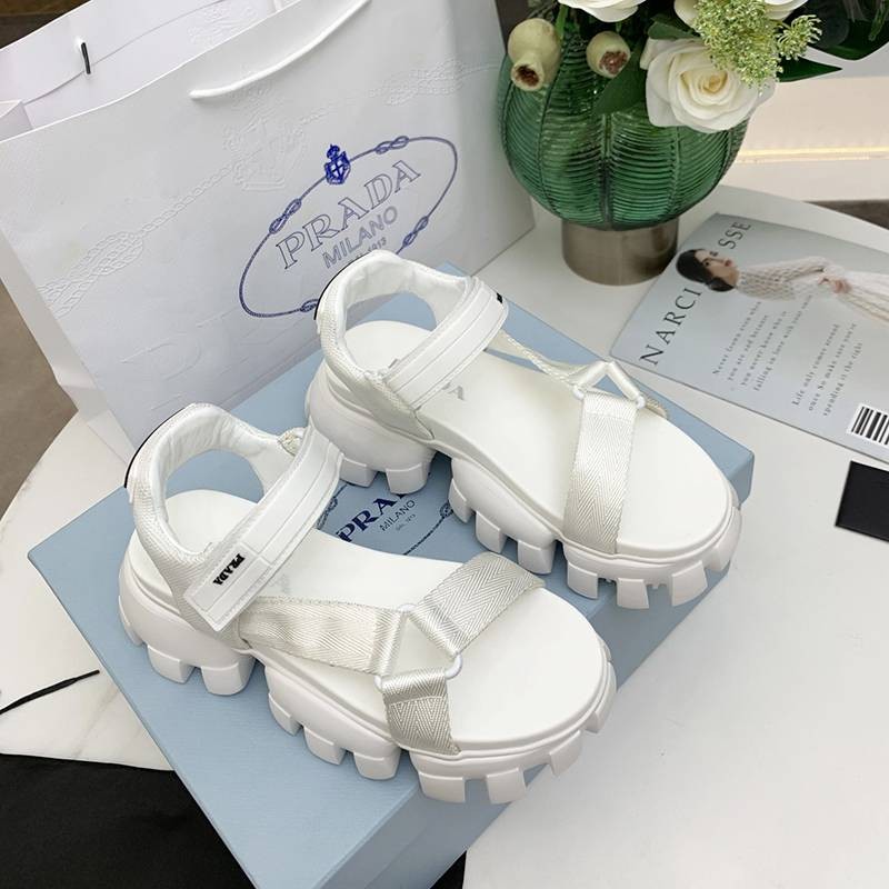 Hard to find Prada platform monolith foam rubber sandals replica pur66636