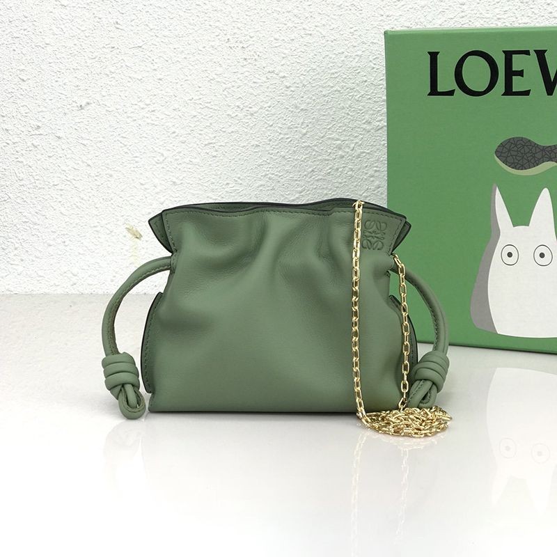 Rare [Loewe] Flamenco Mini Replica Flamenco Clutch Mini Napa Calf loe09881