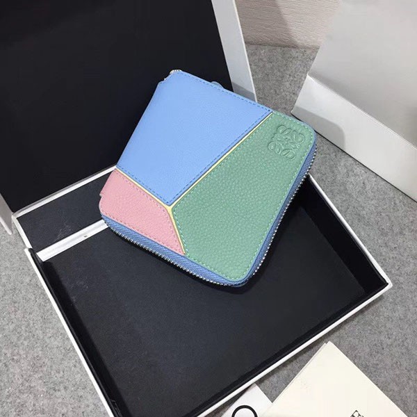 Not available in Japan Loewe Puzzle Round Zip Bi-fold Wallet Replica lou75224
