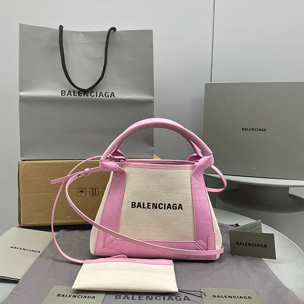 Rapidly Growing in Popularity [Balenciaga] Navy Cabas XS Canvas Tote Fake CABAS bau71371