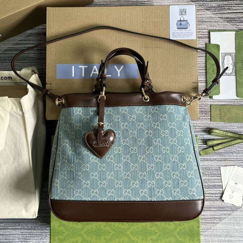 Very popular!! New color Gucci GG brown denim fake shoulder bag gue51218 Very popular!! New color Gucci GG brown denim fake shoulder bag gue51218