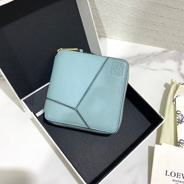 Cute Loewe Puzzle Round Zip Bi-fold Wallet Replica lox74910