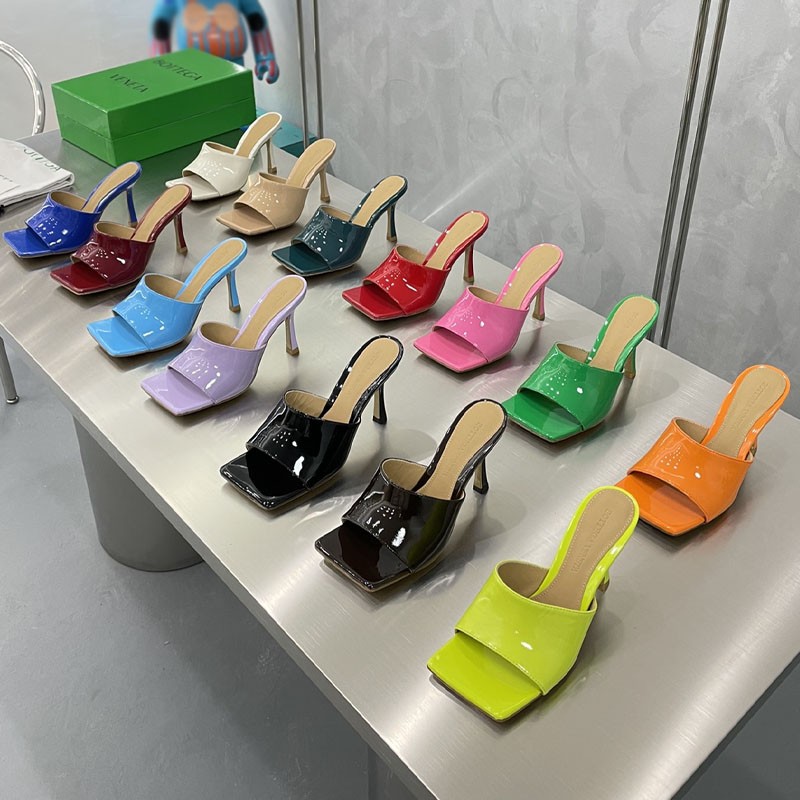 The Battle for Bottega Veneta Fake Mules Stretch Sandals Women's bos14230