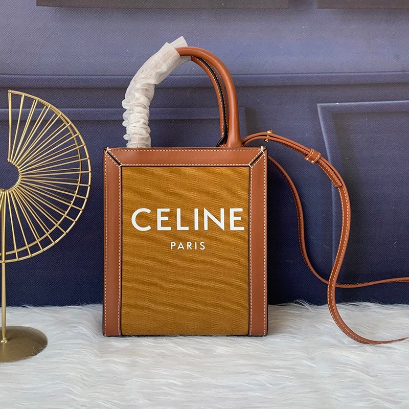 Extremely rare! Celine shoulder bag replica mini vertical cabas canvas Cex15677