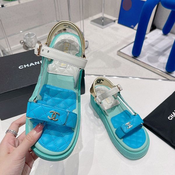 Free shipping Chanel lambskin sandals replica shb41973