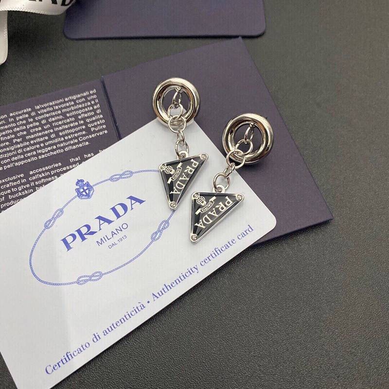 Popular! New Prada Symbol Earrings Replica puk20504