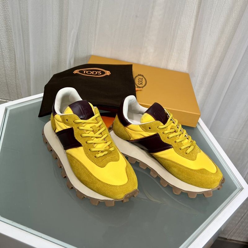 Eye-catching color Tod's replica suede and fabric sneakers top13009