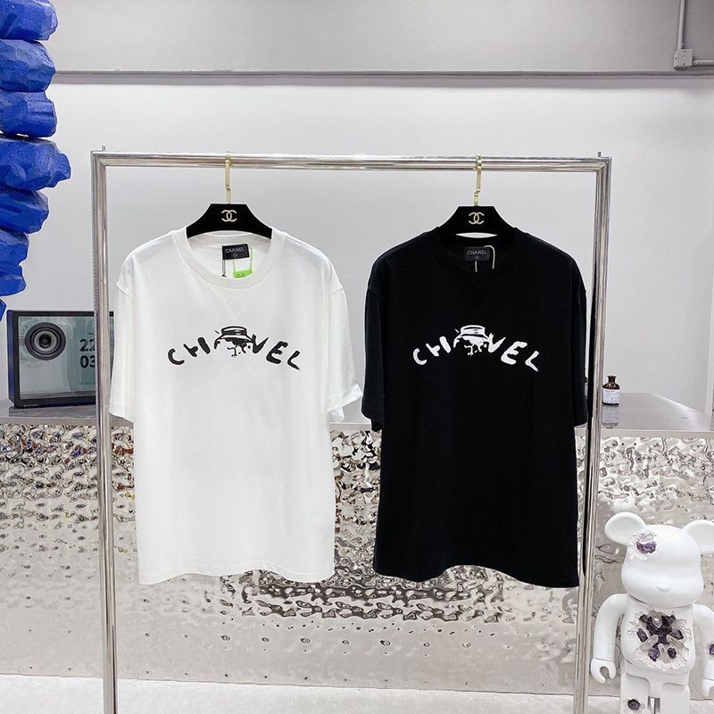 Eye-catching color Chanel T-shirt print ready-to-wear cruise new short sleeve fake shd05008