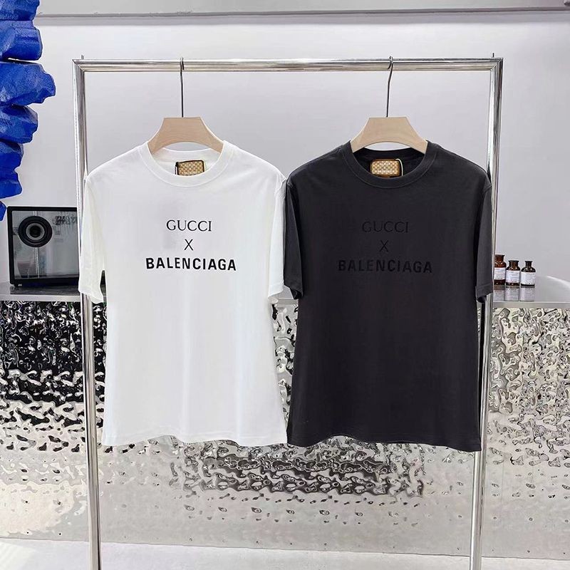 Eye-catching color Gucci x Balenciaga replica collaboration short-sleeved T-shirt gue70561