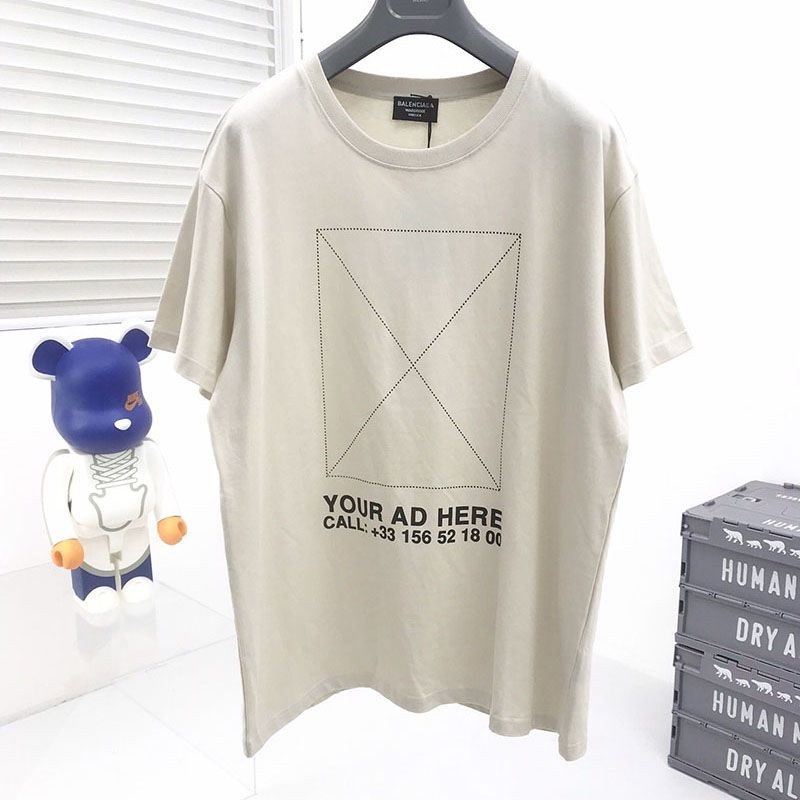 New for Spring/Summer [Balenciaga] Logo Cotton Replica T-shirt baq32255