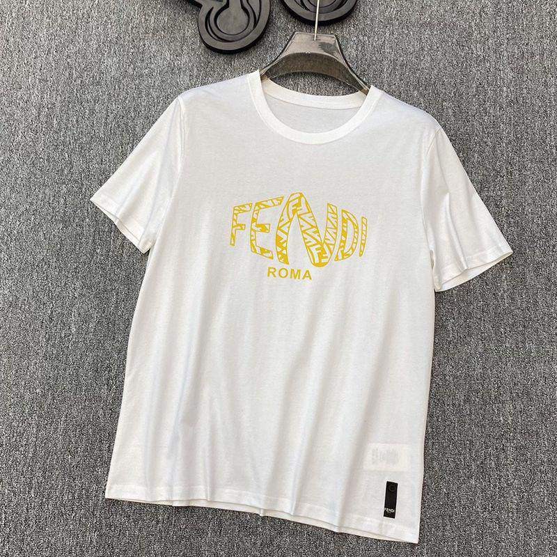 Hard to find Fendi ROMA logo crew neck T-shirt fake feq97004 Hard to find Fendi ROMA logo crew neck T-shirt fake feq97004