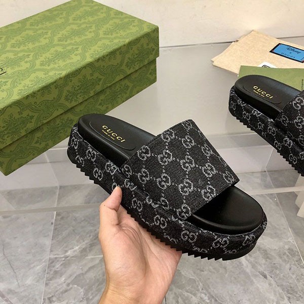 Cute Gucci Original GG Platform Slide Sandals Replica gur86632 Cute Gucci Original GG Platform Slide Sandals Replica gur86632
