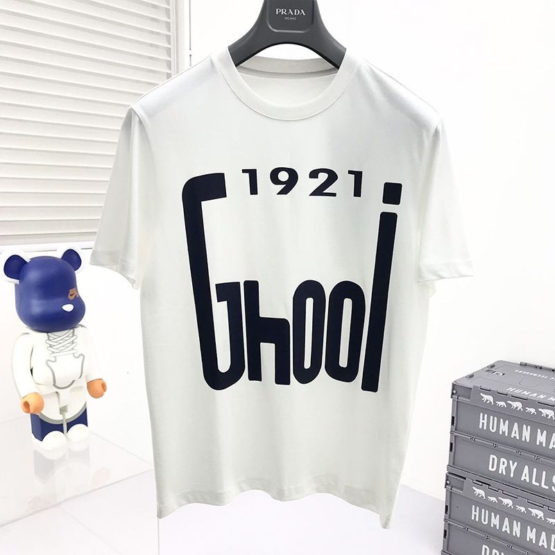 Not available in Japan Gucci Crystal "1921 Gucci" Cotton T-shirt Replica guo49445 Not available in Japan Gucci Crystal "1921 Gucci" Cotton T-shirt Replica guo49445