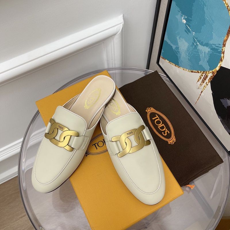 Extremely rare! TODS Kate leather flat mule replica tou95389