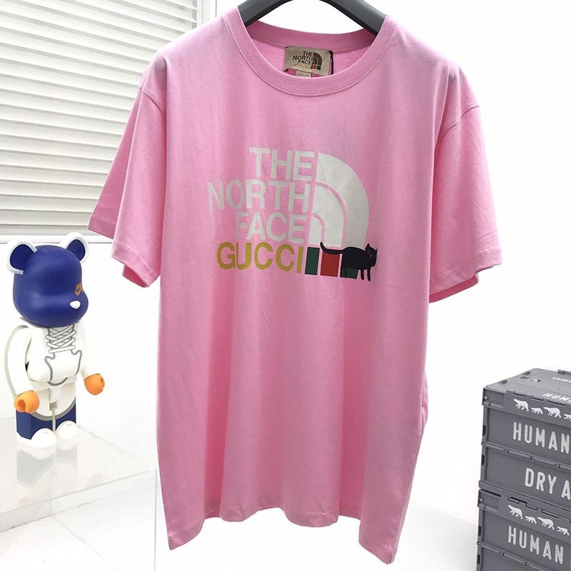 [Not available in Japan] Gucci x North Face fake collaboration short-sleeved T-shirt gut04695