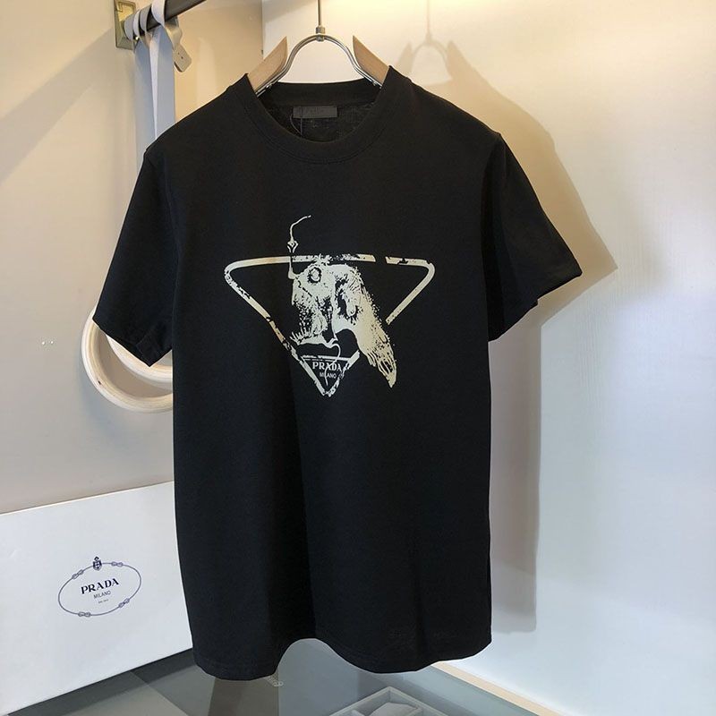 Rare Prada replica logo cotton T-shirt pup96231
