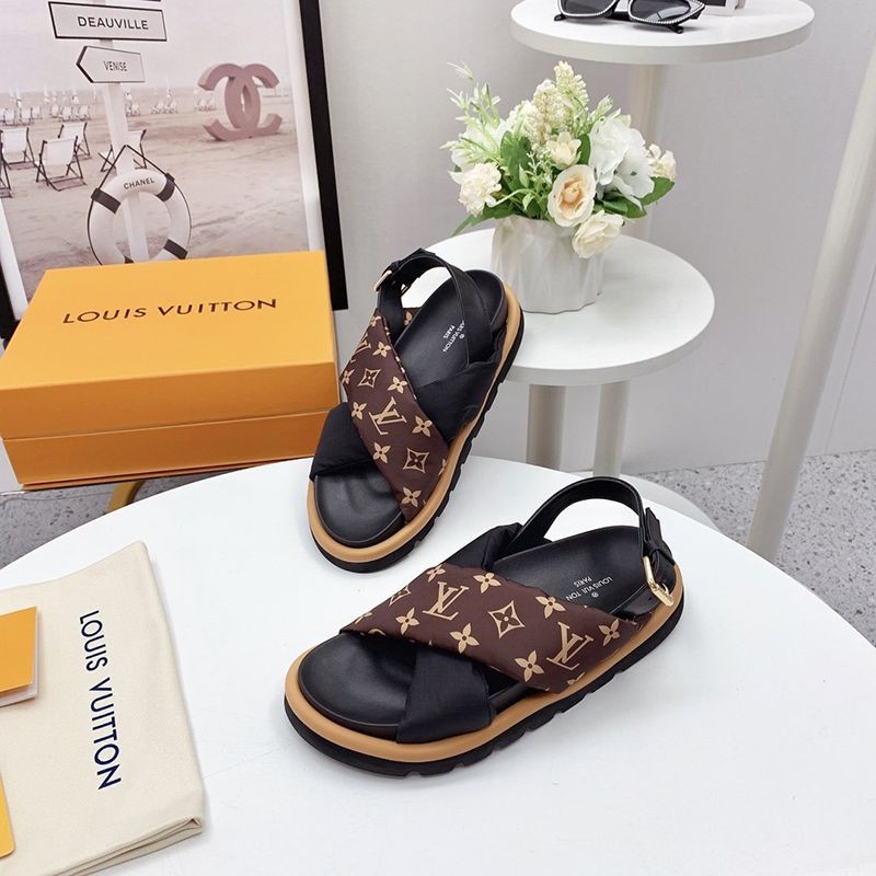 The best comfort? Louis Vuitton replica pool pillow flat sandals vuq44869