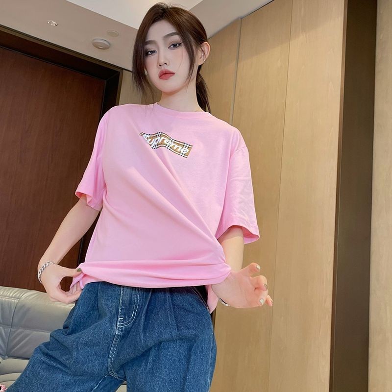 ★Japan!! Popular! Collaboration Supreme x Burberry Box Logo T-shirt Copy Shv94864