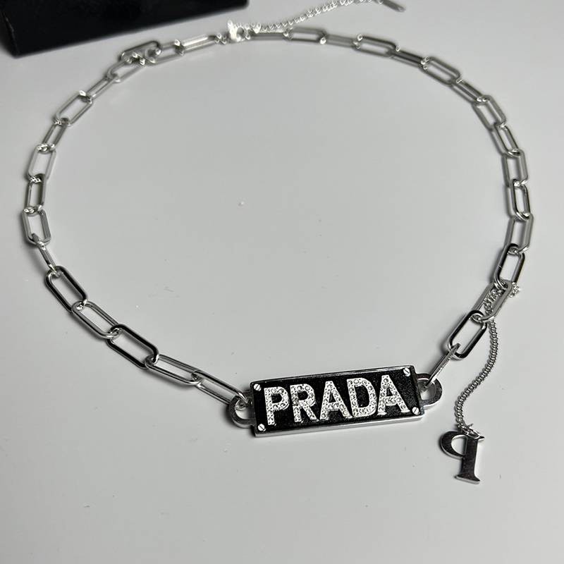 ☆Super popular☆High quality???Prada symbol necklace replica pud45039