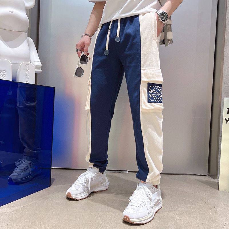 Classic [Loewe] Cotton snap denim pants lox85063