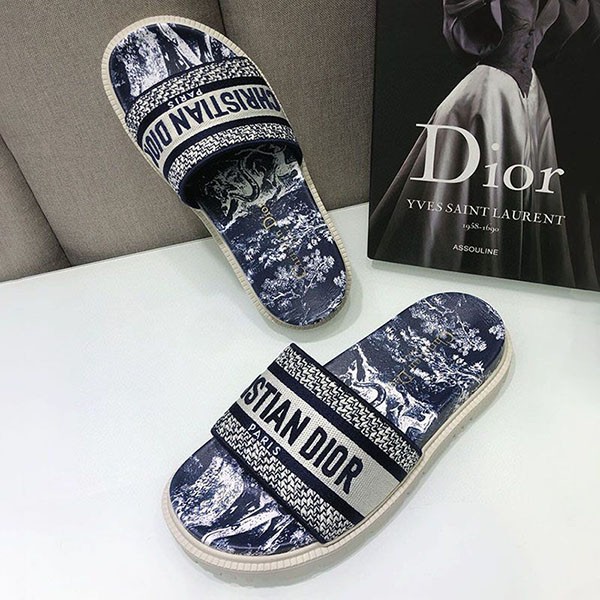 《Very Popular》Dior Dway Toile de Jouy Reverse Mule dee08141