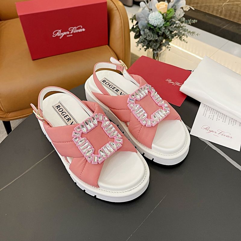 No. 1 in cumulative sales! Roger Vivier Slidey Vive Strass Buckle Replica ror71172