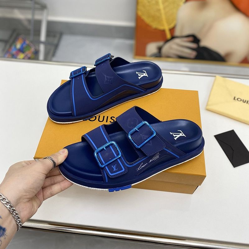 Free shipping Louis Vuitton Sandals Replica LV Trainer Line Monogram Leather vuu40480