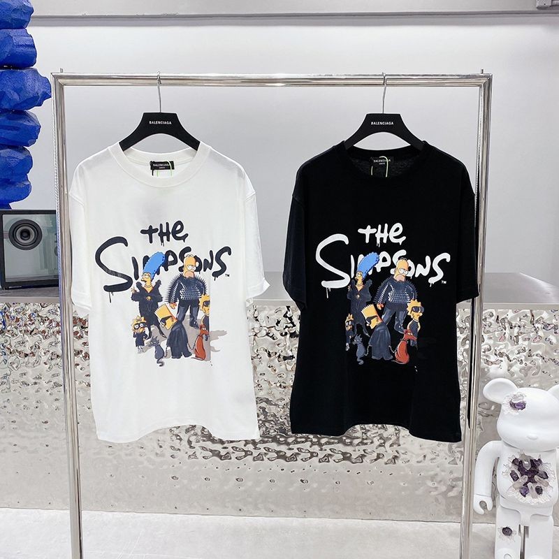 Popular all over the world? [Balenciaga] The Simpsons Print Cotton T-shirt Replica bap55128