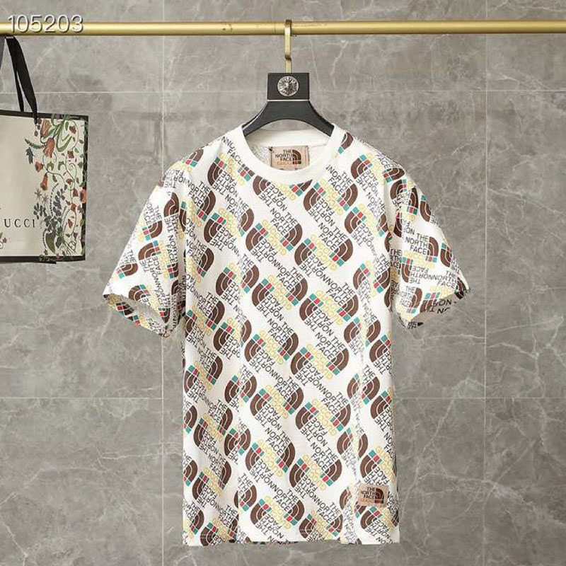 ☆Super popular☆ Gucci x North Face replica collaboration silk t-shirt Nov20244