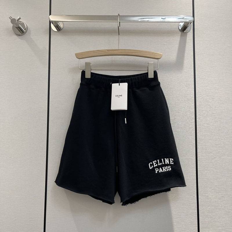 21AW New Celine PARIS Shorts Copy/Cotton Fleece Cez45597