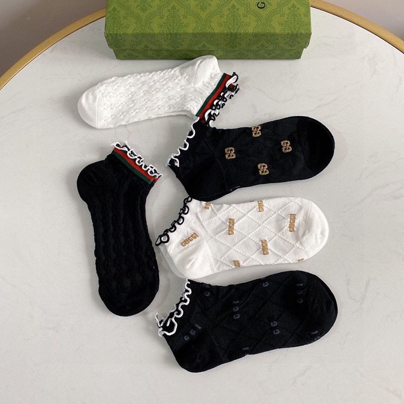 Very popular all over the world? ☆ Gucci socks replica set of 5 pairs gux57985