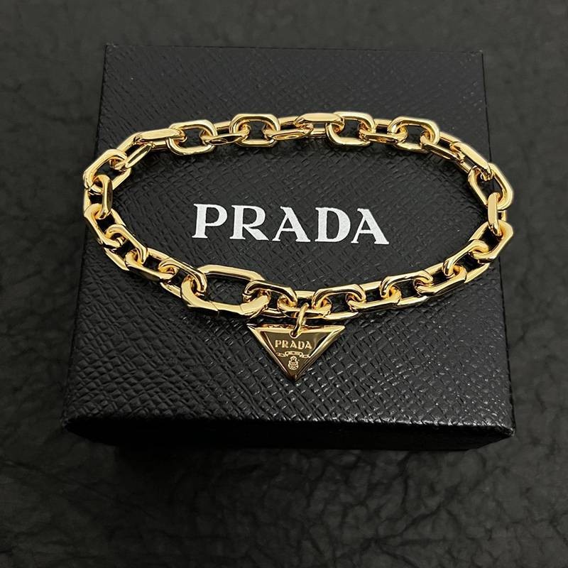 New beautiful Prada logo triangle bracelet replica puw66721