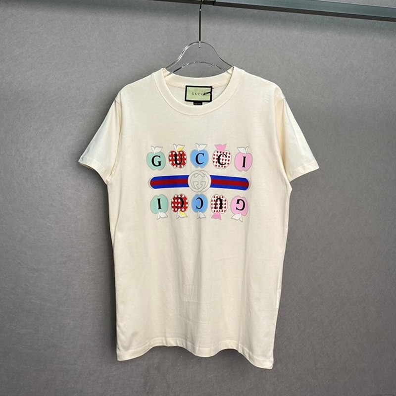 No.1 Popular Gucci Cotton T-shirt Fake Short Sleeve Logo gud69063 No.1 Popular Gucci Cotton T-shirt Fake Short Sleeve Logo gud69063