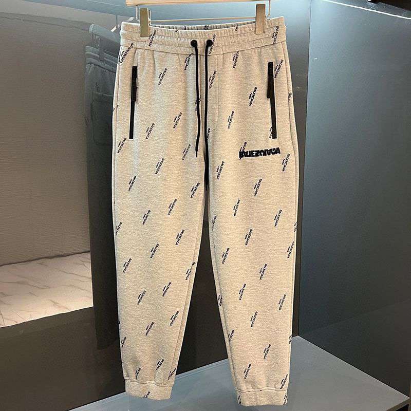 New color ☆ Rare Balenciaga pants replica black with logo print bax42976